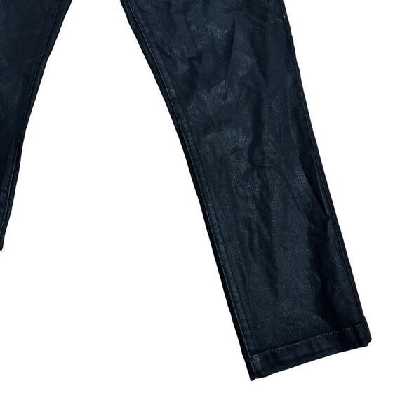 Revolve PAIGE Mayslie Straight Ankle in Black Fog Luxe Coating - Picture 5 of 13